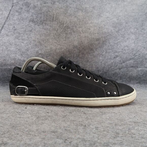 Taos Shoes Womens 9.5 Sneaker Lifestyle Casual Leather Capital Black Low Lace Up - Picture 16 of 16